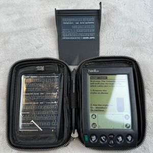 Palm IIIxe PDA Personal Digital‎ Assistant with Case Stylus Graffiti Guide